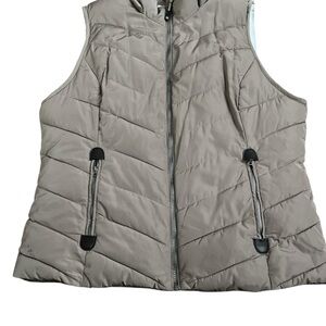 GreenTea Women's Beige Quilted Vest Super Soft Lining Size XXL